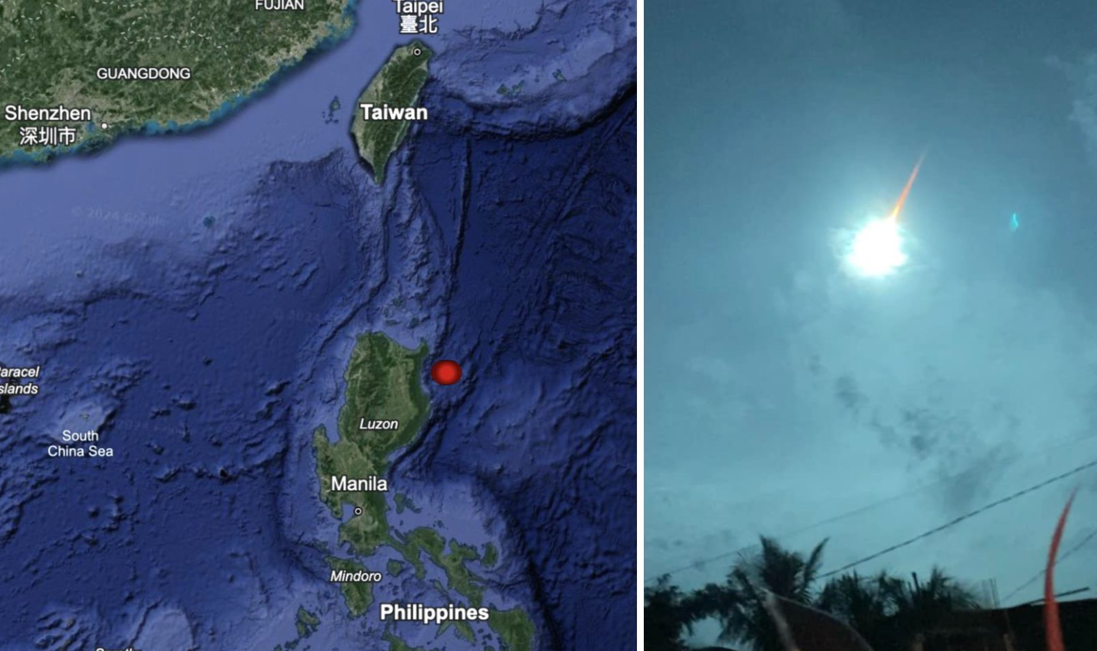 Ilumina el cielo meteorito al entrar a la Tierra en Filipinas